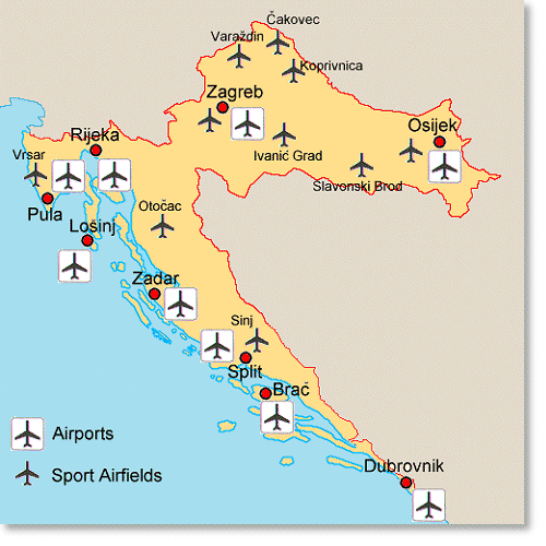 Airports in Croatia