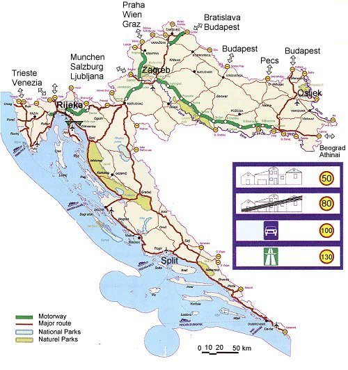 Roads in Croatia
