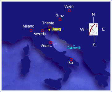 Location of ACI Marina Umag