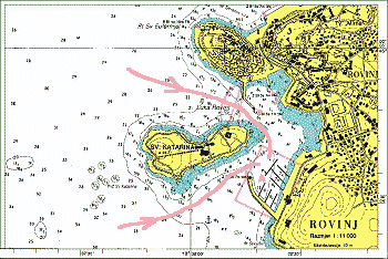 Approach to ACI Marina Rovinj